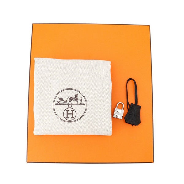 エルメス バーキン25 ブラック/シルバー金具 トゴ Y刻印 HERMES Birkin ハンドバッグ 黒