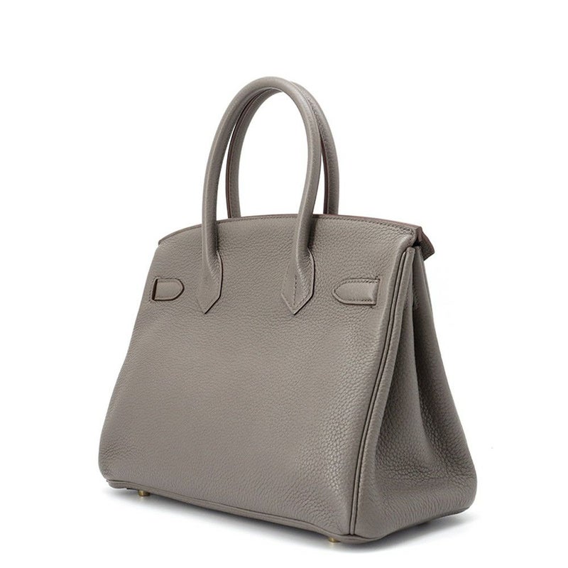 エルメス バーキン30 クラブ エタン/グラファイト/シャンパンゴールド金具 トリヨンクレマンス/リザード □P刻印 HERMES Birkin