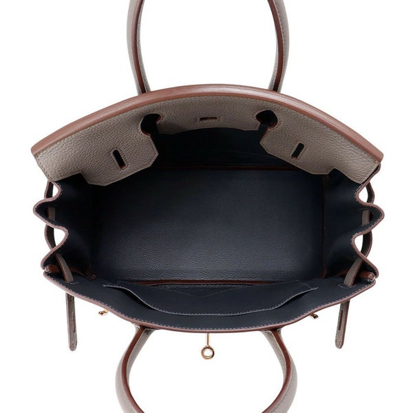 エルメス バーキン30 クラブ エタン/グラファイト/シャンパンゴールド金具 トリヨンクレマンス/リザード □P刻印 HERMES Birkin