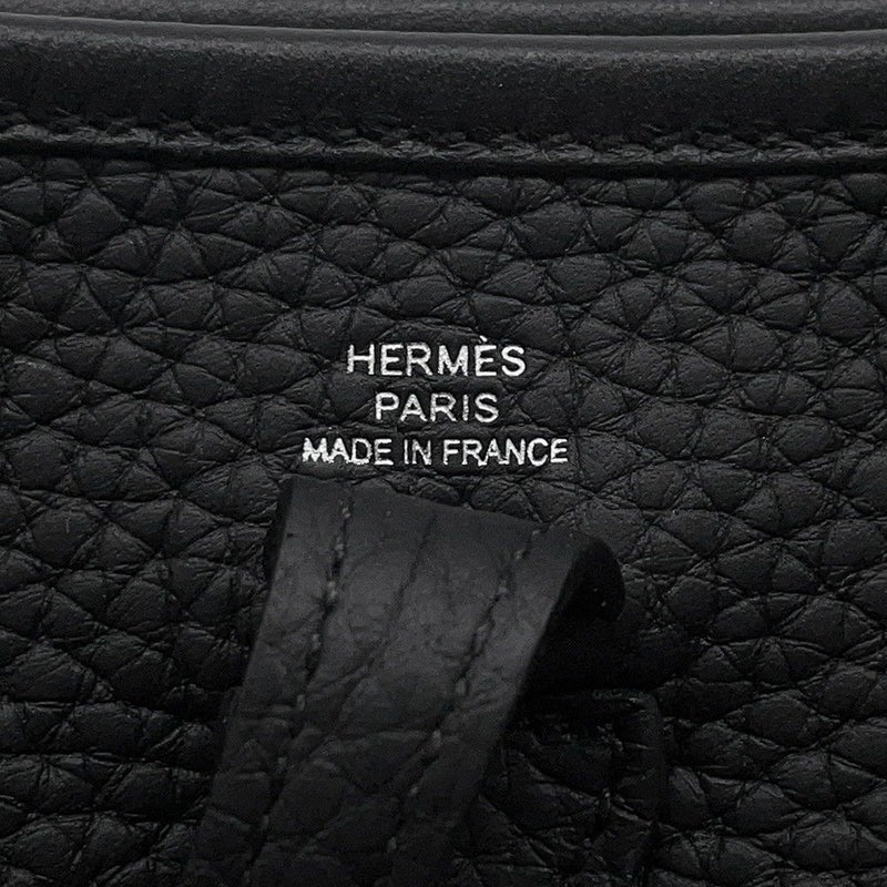 エルメス エブリンTPM アマゾン サングル ジグザグ ブラック/ホワイト/シルバー金具 トリヨンクレマンス K刻印 黒 白