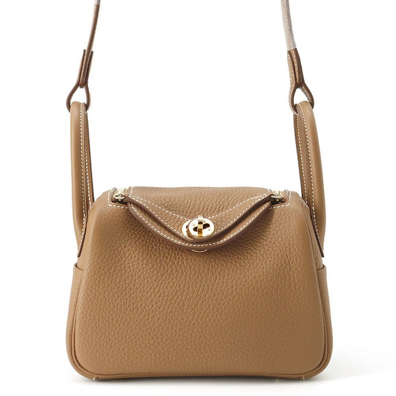 エルメス ハンドバッグ リンディ ミニ ゴールド/ゴールド金具 トリヨンクレマンス K刻印 2wayショルダー