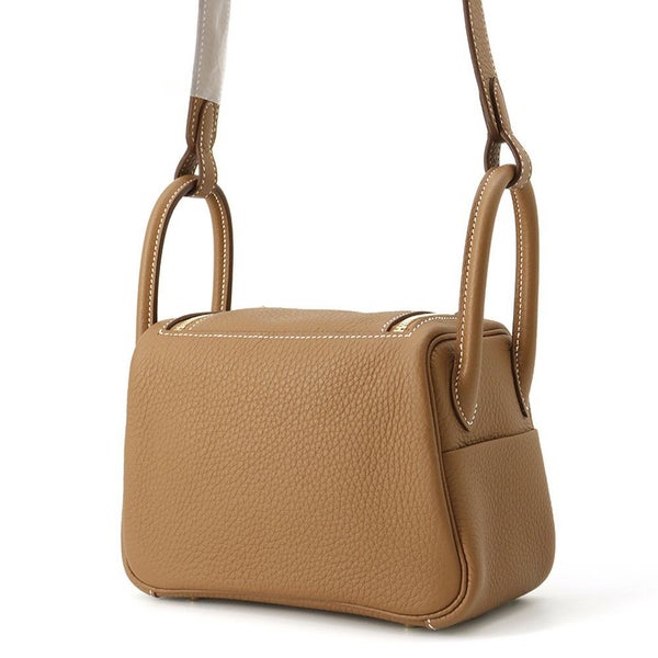 エルメス ハンドバッグ リンディ ミニ ゴールド/ゴールド金具 トリヨンクレマンス K刻印 2wayショルダー