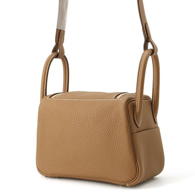 エルメス ハンドバッグ リンディ ミニ ゴールド/ゴールド金具 トリヨンクレマンス K刻印 2wayショルダー