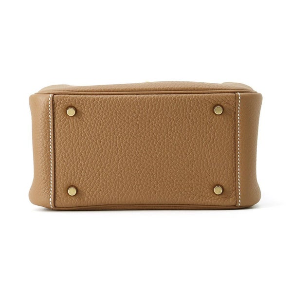 エルメス ハンドバッグ リンディ ミニ ゴールド/ゴールド金具 トリヨンクレマンス K刻印 2wayショルダー