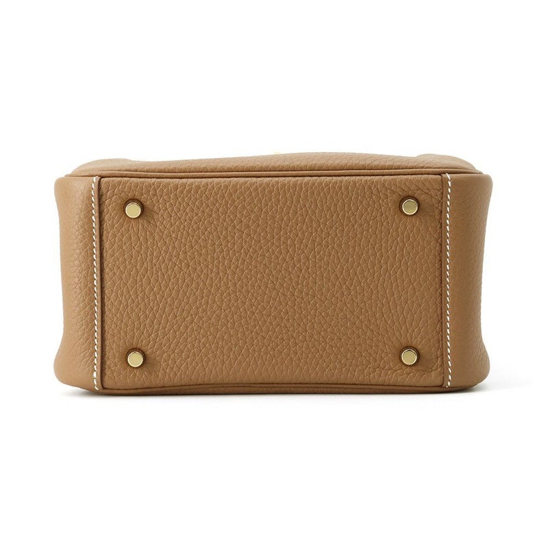 エルメス ハンドバッグ リンディ ミニ ゴールド/ゴールド金具 トリヨンクレマンス K刻印 2wayショルダー