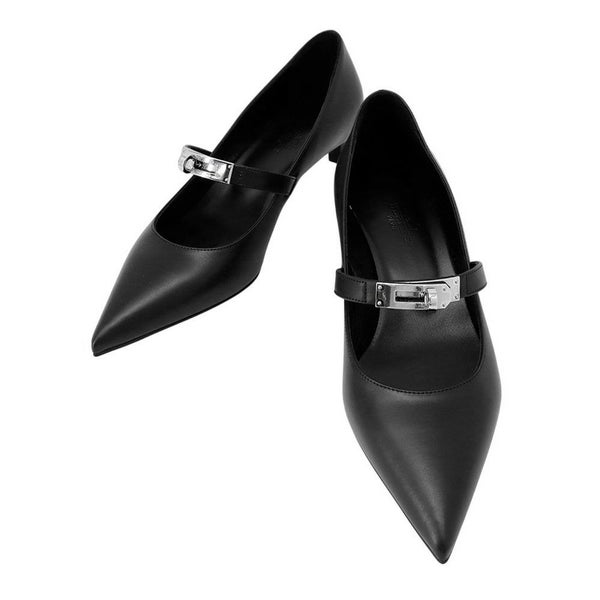 エルメス パンプス キアラ カーフレザー レディースサイズ36 1/2 HERMES 靴 黒