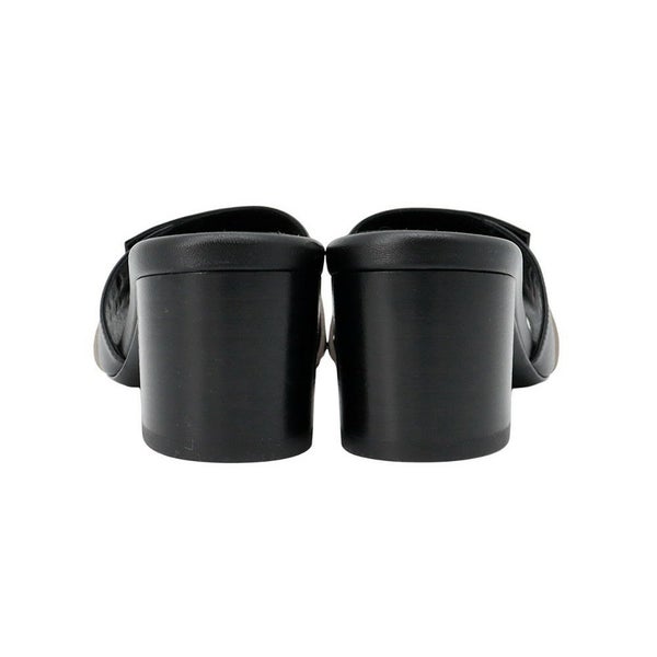 エルメス サンダル ジジ 50 カーフレザー リザードナチュラ レディースサイズ36 HERMES 靴 黒