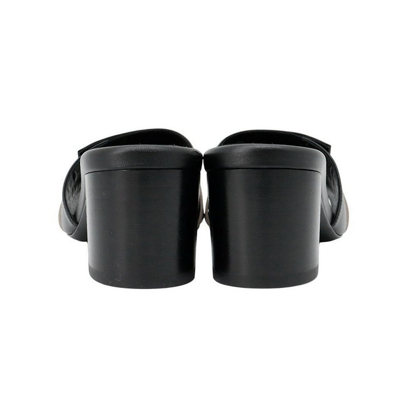 エルメス サンダル ジジ 50 カーフレザー リザードナチュラ レディースサイズ36 HERMES 靴 黒