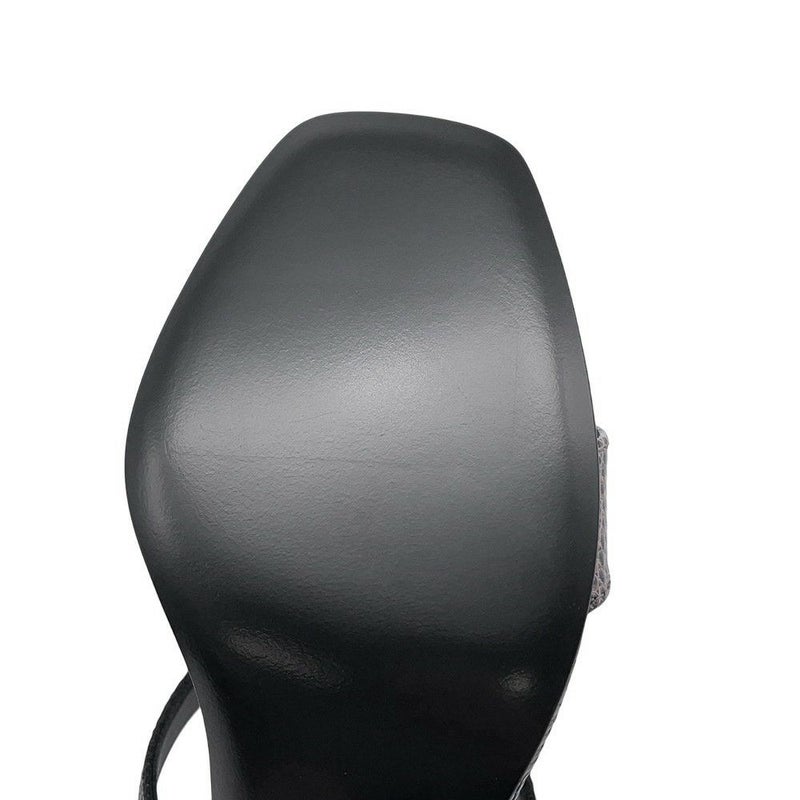 エルメス ミュール グラムール リザード レディースサイズ36 HERMES 靴 サンダル 黒