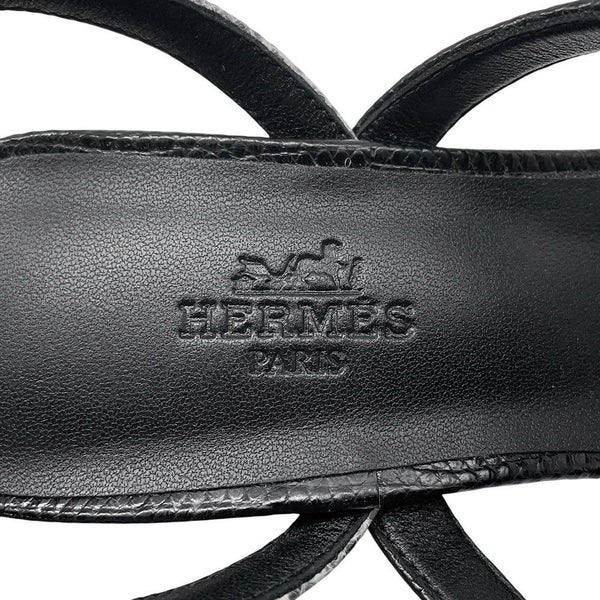 エルメス ミュール グラムール リザード レディースサイズ36 HERMES 靴 サンダル 黒