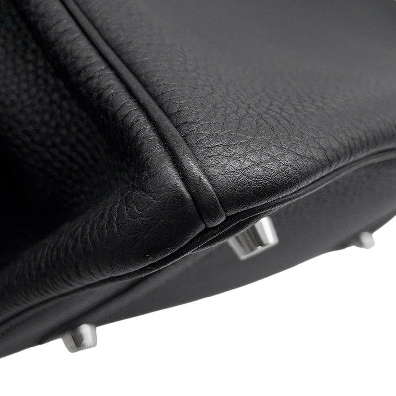 エルメス バーキン25 ブラック/シルバー金具 トゴ Y刻印 HERMES Birkin ハンドバッグ 黒