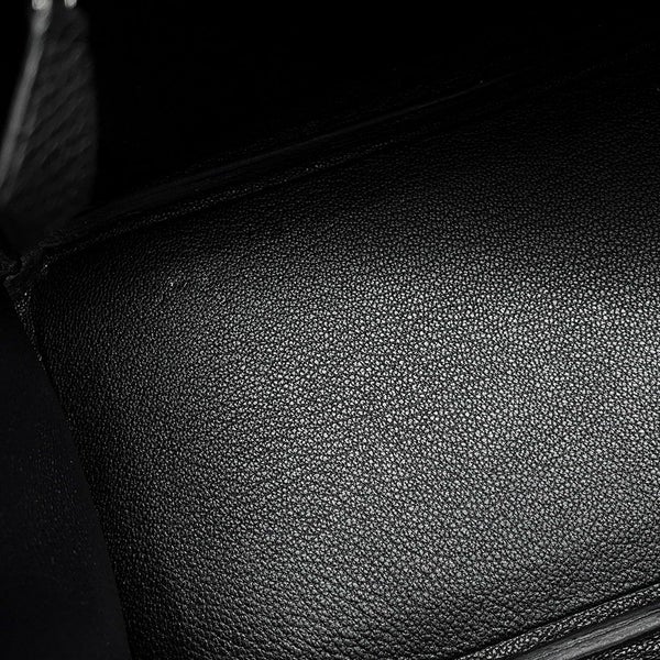 エルメス バーキン25 ブラック/シルバー金具 トゴ Y刻印 HERMES Birkin ハンドバッグ 黒