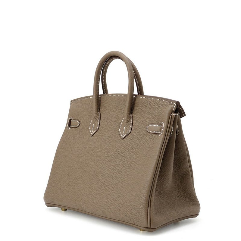 エルメス バーキン25 エトゥープ/ゴールド金具 トゴ D刻印 HERMES Birkin ハンドバッグ