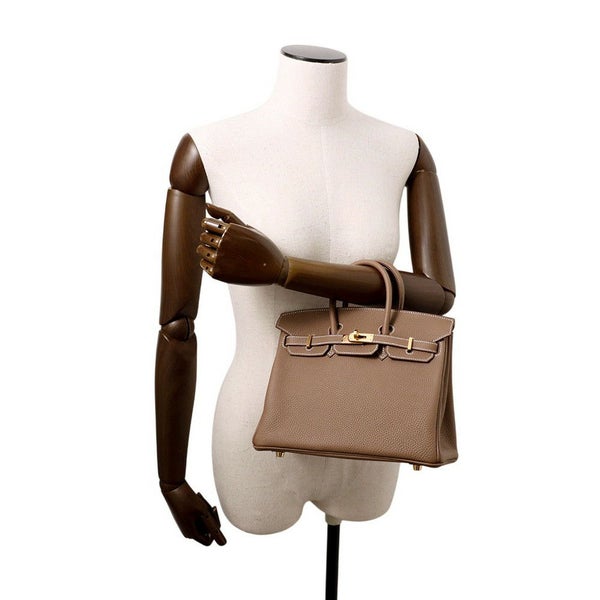 エルメス バーキン25 エトゥープ/ゴールド金具 トゴ D刻印 HERMES Birkin ハンドバッグ