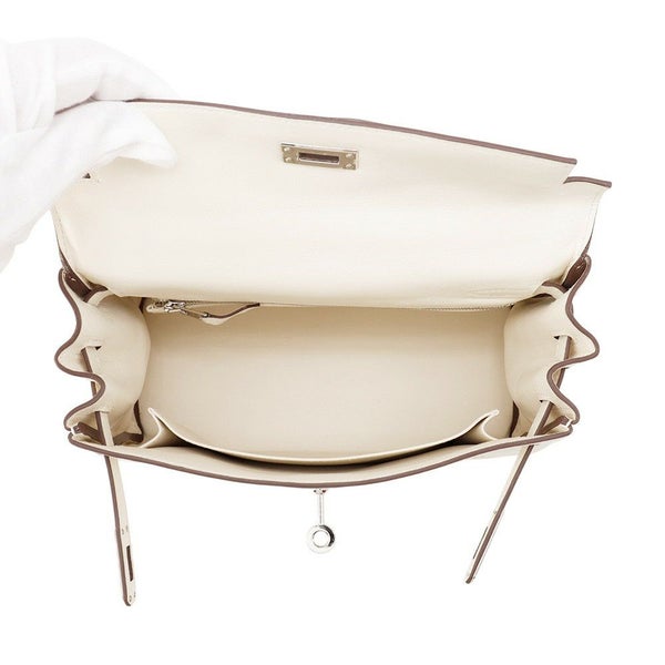 エルメス ハンドバッグ ケリー25 内縫い IN AND OUT ナタ/シルバー金具 スイフト Z刻印 HERMES Kelly 2wayバッグ