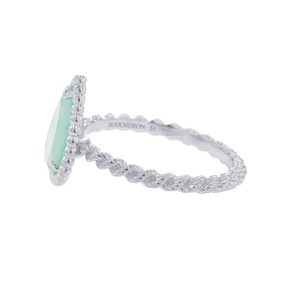 ブシュロン リング セルパンボエム アクアプレーズ 1P 1.16ct K18WGホワイトゴールド サイズ51 JRG03137 指輪