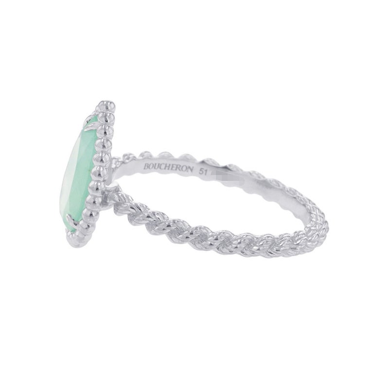 ブシュロン リング セルパンボエム アクアプレーズ 1P 1.16ct K18WGホワイトゴールド サイズ51 JRG03137 指輪