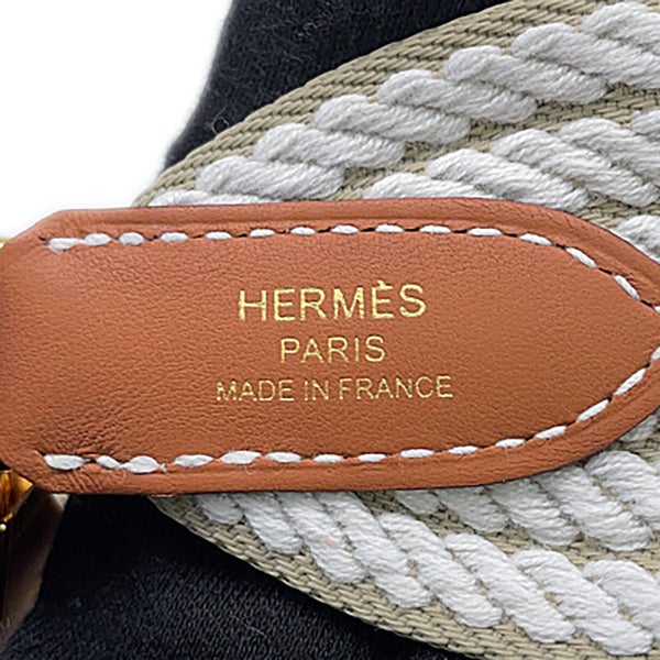 エルメス ショルダーストラップ バンドリエール サングル コルタージュ  ベージュ・マルファ/グルペール/ゴールド金具 K刻印