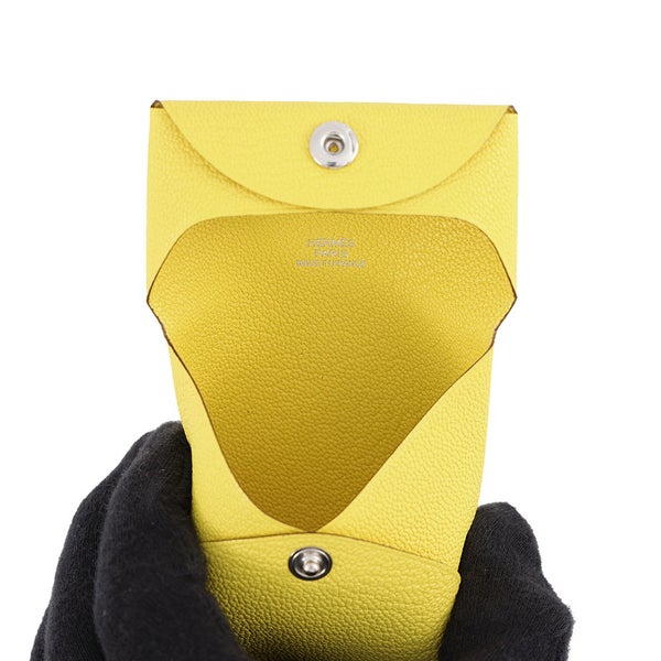 エルメス コインケース バスティア ライム シェブルミゾル G刻印 HERMES 財布