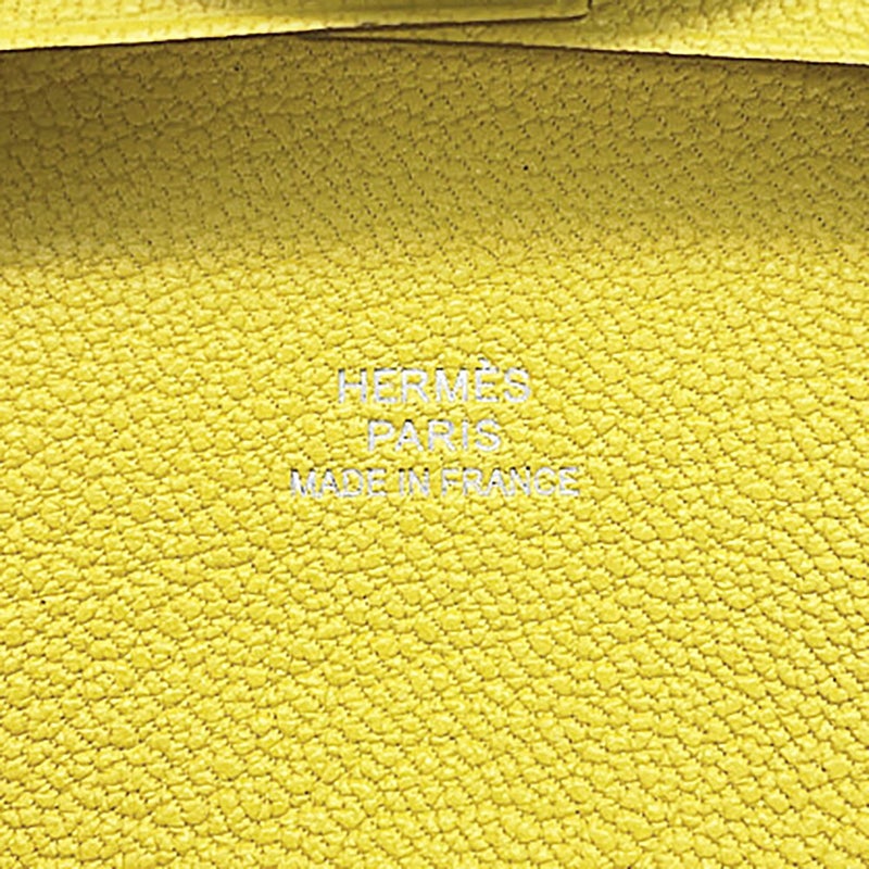 エルメス コインケース バスティア ライム シェブルミゾル G刻印 HERMES 財布