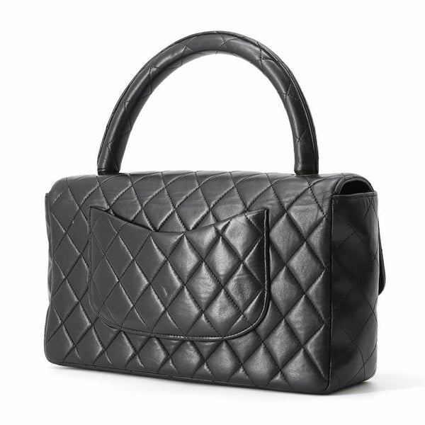 シャネル ハンドバッグ 親子バッグ マトラッセ ココマーク ラムスキン CHANEL バッグ 黒