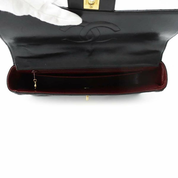 シャネル ハンドバッグ 親子バッグ マトラッセ ココマーク ラムスキン CHANEL バッグ 黒
