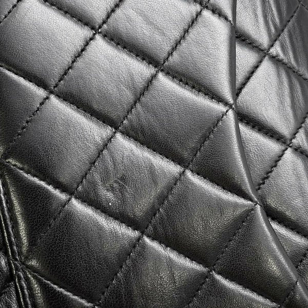 シャネル ハンドバッグ 親子バッグ マトラッセ ココマーク ラムスキン CHANEL バッグ 黒