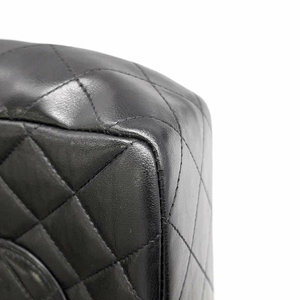 シャネル ハンドバッグ 親子バッグ マトラッセ ココマーク ラムスキン CHANEL バッグ 黒