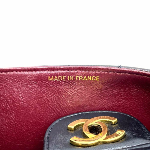 シャネル ハンドバッグ 親子バッグ マトラッセ ココマーク ラムスキン CHANEL バッグ 黒