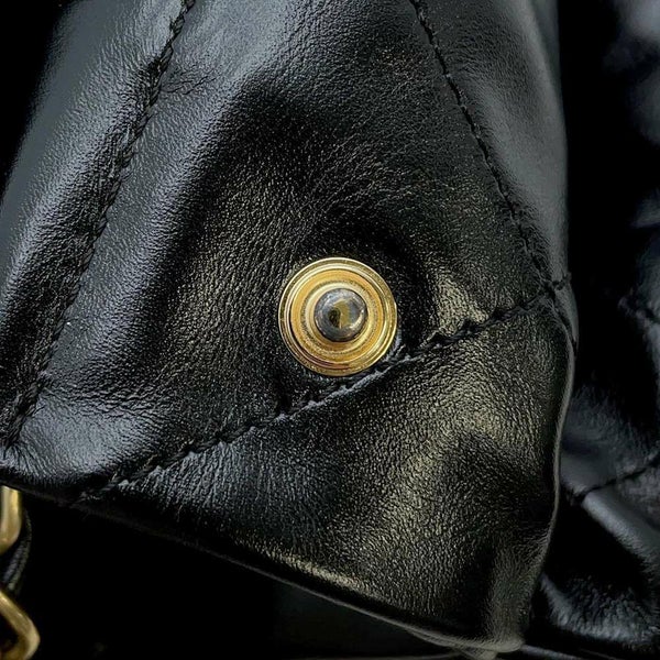 シャネル ハンドバッグ CHANEL 22 マトラッセ スモール シャイニーカーフ AS3260 ポーチ付き 黒