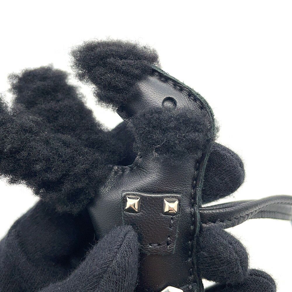 エルメス バッグチャーム バディ パンク ブラック/シルバー金具