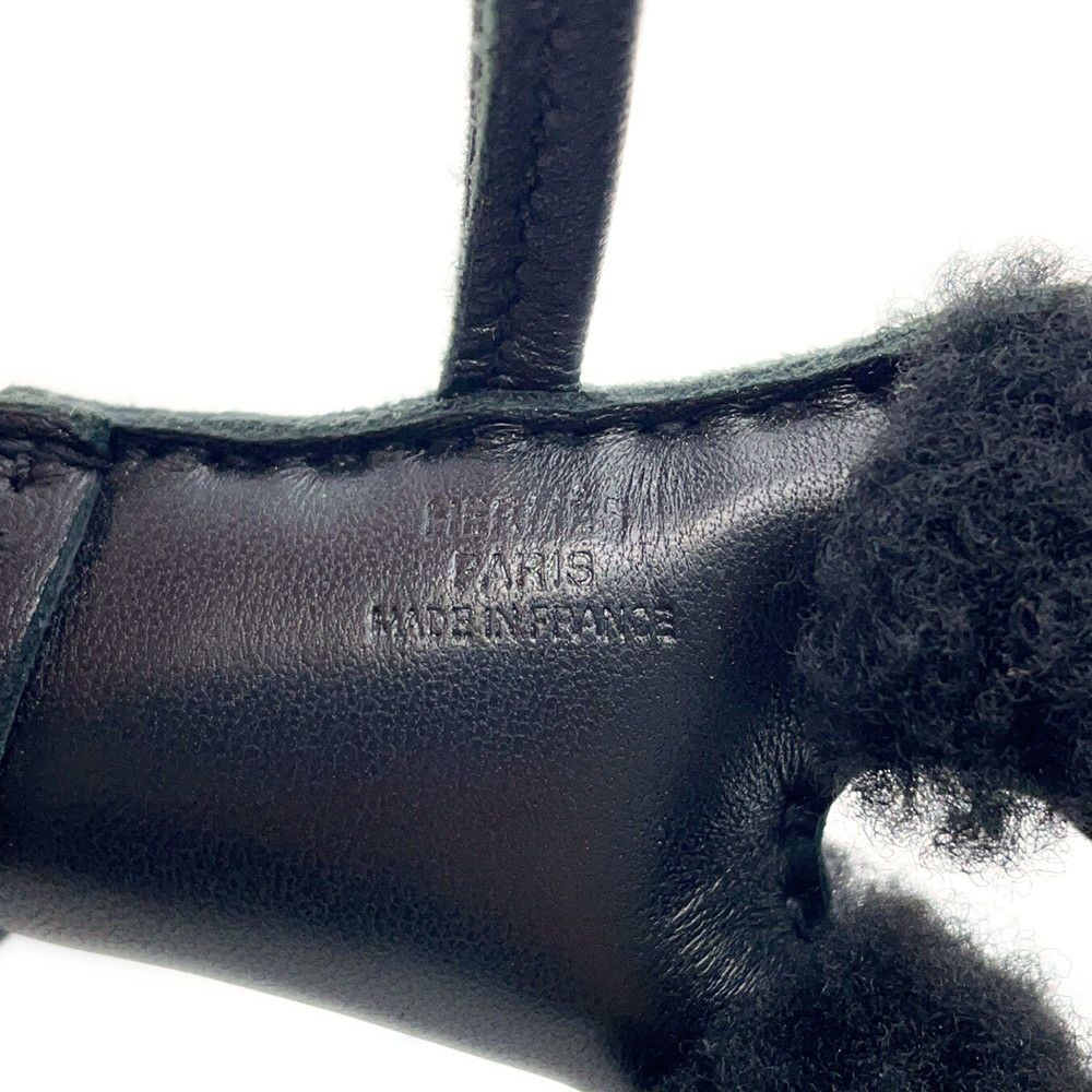 エルメス バッグチャーム バディ パンク ブラック/シルバー金具