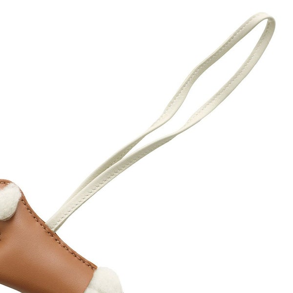 エルメス バッグチャーム バディ ゴールド/クレ ラムスキン/ムートン U刻印 HERMES