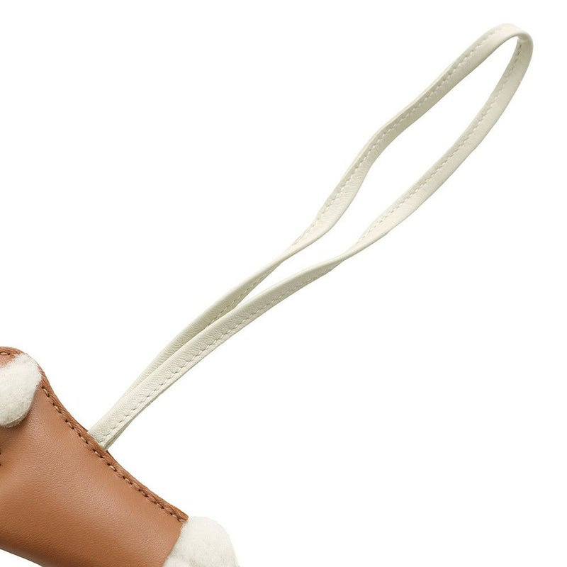 エルメス バッグチャーム バディ ゴールド/クレ ラムスキン/ムートン U刻印 HERMES