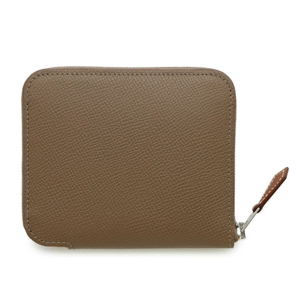 エルメス コインケース アザップコンパクト シルクイン エトゥープ/シルバー金具 エプソン K刻印