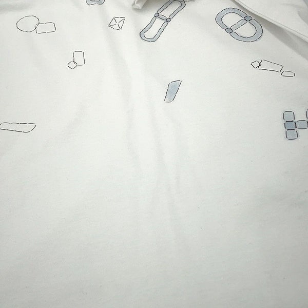 エルメス Tシャツ フラグメント・エクエストレス Fragments Equestres メンズサイズXXL HERMES トップス 白