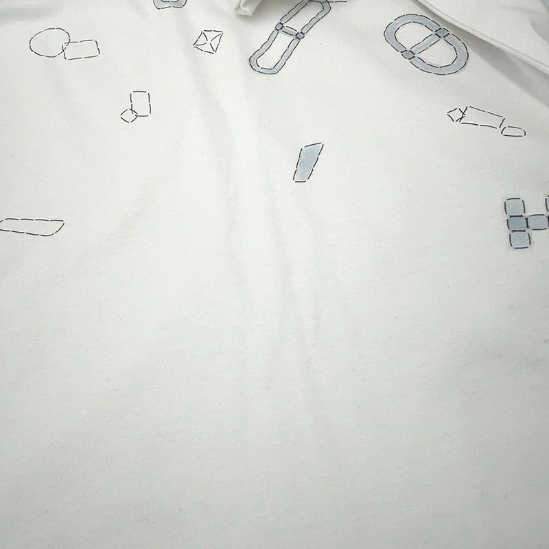 エルメス Tシャツ フラグメント・エクエストレス Fragments Equestres メンズサイズXXL HERMES トップス 白