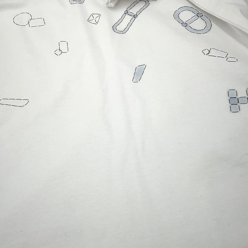 エルメス Tシャツ フラグメント・エクエストレス Fragments Equestres メンズサイズXXL HERMES トップス 白