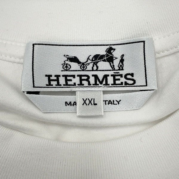 エルメス Tシャツ フラグメント・エクエストレス Fragments Equestres メンズサイズXXL HERMES トップス 白