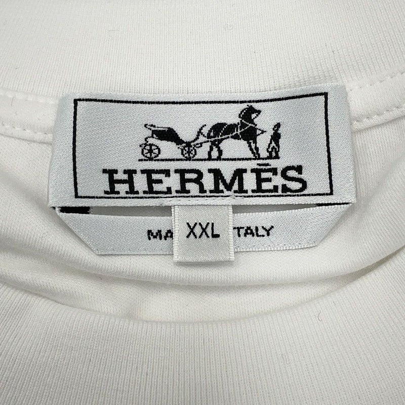 エルメス Tシャツ フラグメント・エクエストレス Fragments Equestres メンズサイズXXL HERMES トップス 白