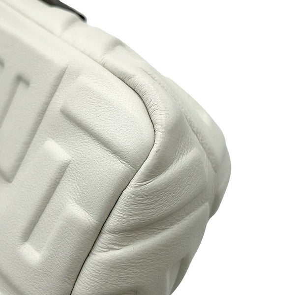 フェンディ ハンドバッグ FFモチーフ バゲット ミニ 8BS017 FENDI 2way 白