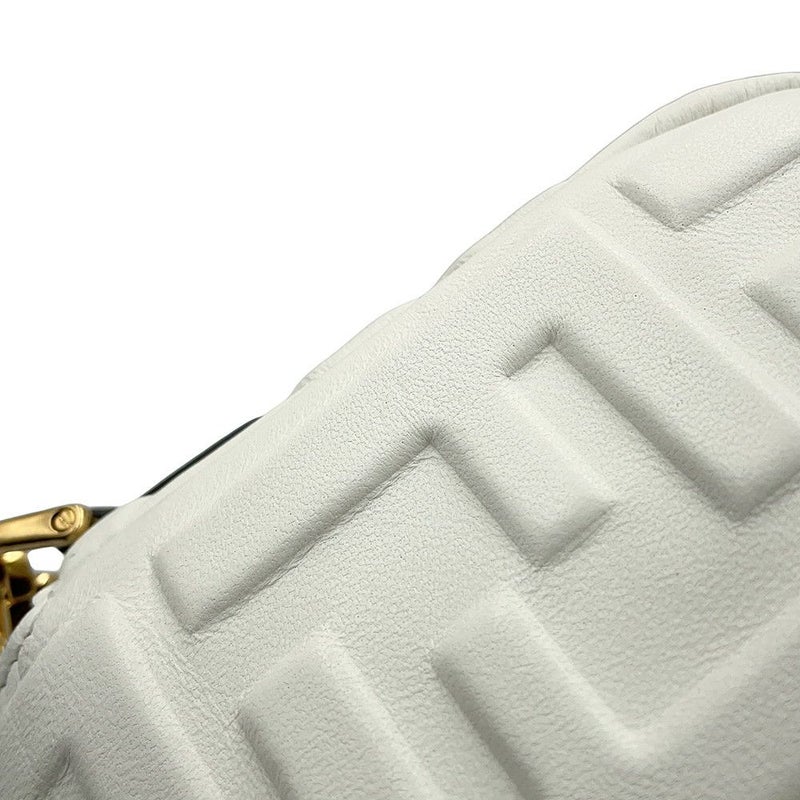 フェンディ ハンドバッグ FFモチーフ バゲット ミニ 8BS017 FENDI 2way 白