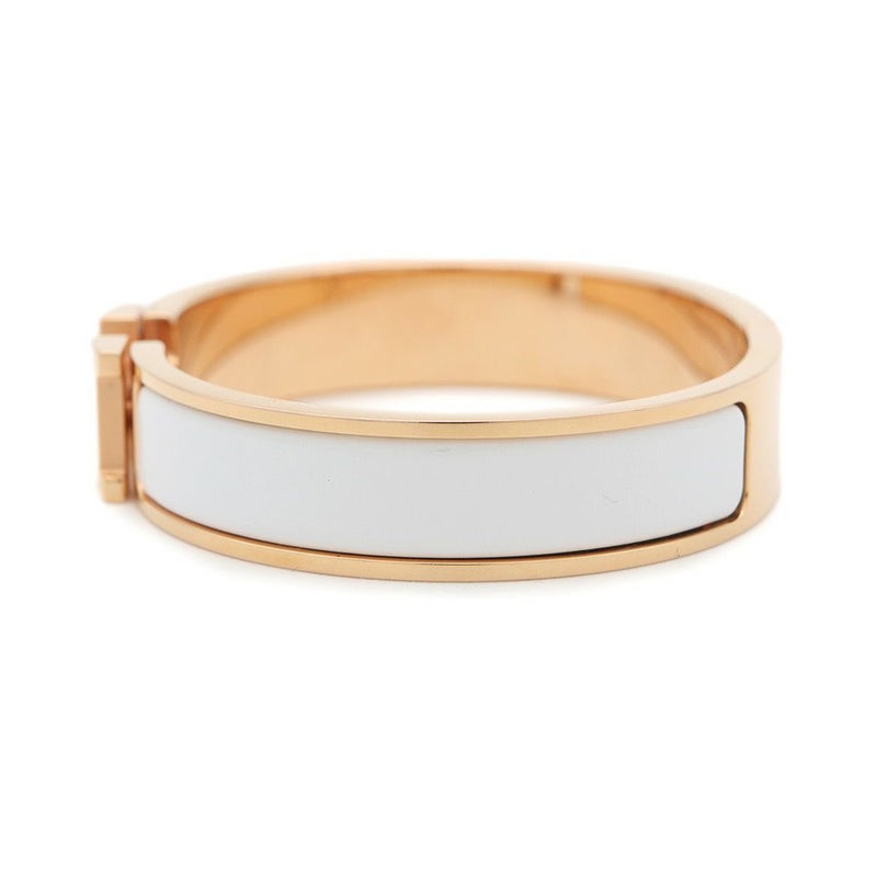 エルメス ブレスレット クリックH サイズPM ホワイト/ゴールド金具 HERMES アクセサリー バングル
