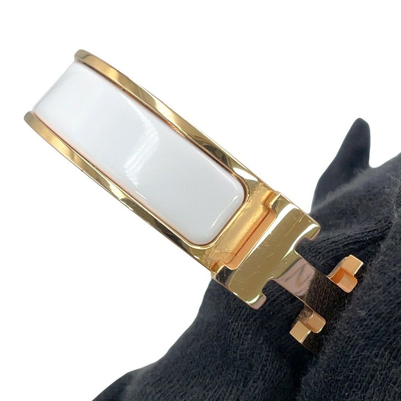 エルメス ブレスレット クリックH サイズPM ホワイト/ゴールド金具 HERMES アクセサリー バングル