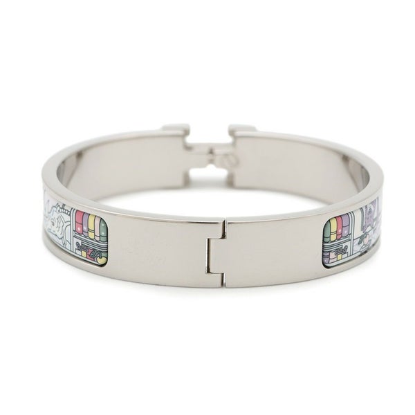 エルメス ブレスレット クリックH 24番地のミステリー サイズPM ジャスミン/シルバー金具 HERMES バングル アクセサリー