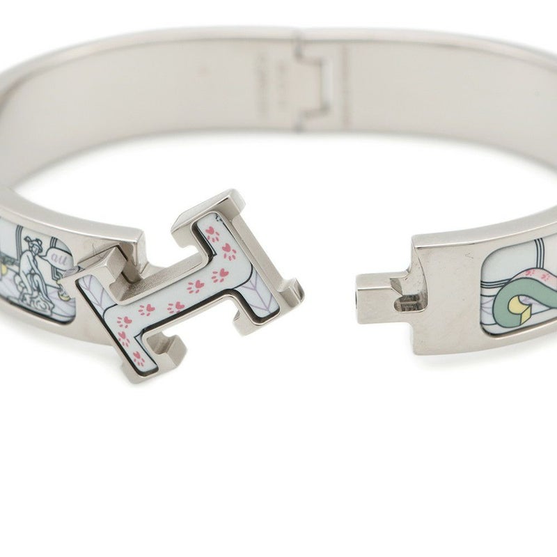 エルメス ブレスレット クリックH 24番地のミステリー サイズPM ジャスミン/シルバー金具 HERMES バングル アクセサリー