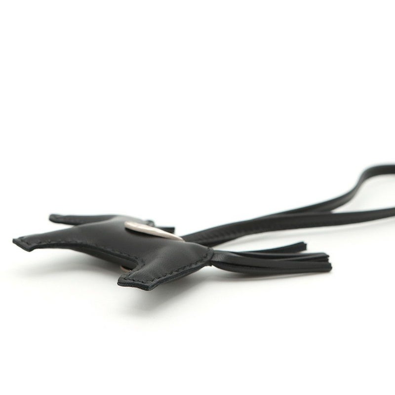 エルメス バッグチャーム ロデオ PM タッチ ブラック/ヒマラヤ ラムスキン/ニロティカスマット W刻印 黒