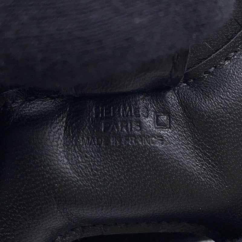 エルメス バッグチャーム ロデオ PM タッチ ブラック ラムスキン/アリゲーターマット W刻印 黒