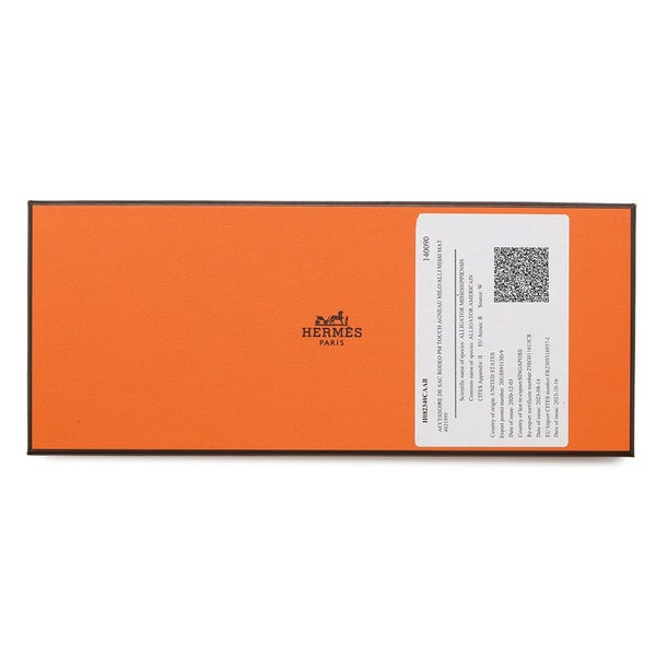 エルメス バッグチャーム ロデオ PM タッチ ブラック ラムスキン/アリゲーターマット W刻印 黒