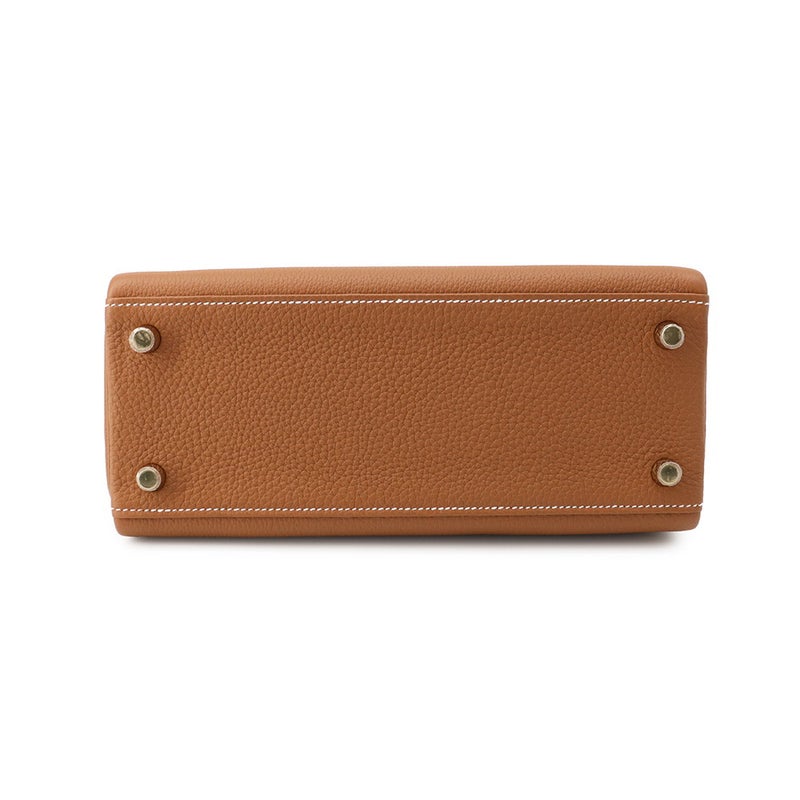 エルメス ハンドバッグ ケリー25 内縫い ゴールド/ゴールド金具 トゴ B刻印 ２wayショルダー